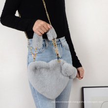 Ladies Mini Plush Gift Cosmetic Bags Custom Fashion Cute Fur Jewelry Women Hand Bag